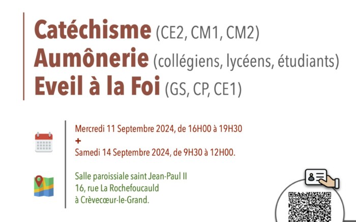 Inscriptions KT 2024-2025