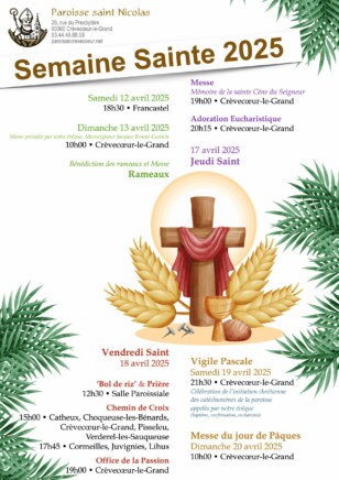 Semaine Sainte 2025 Mgr